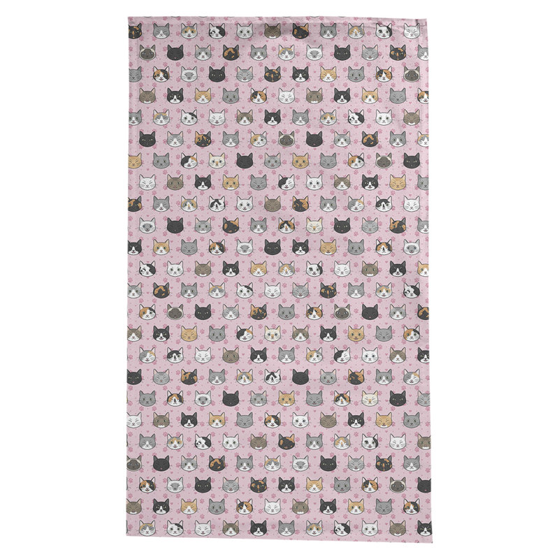 Nappe à motif chat kitty Avicia, Rose