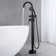 2 Handle Floor Mounted Freestanding Tub Faucet with Handheld Shower