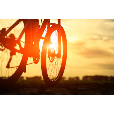 Bicycle On A Road. Travel Concept by Ianwool - Wrapped Canvas Print