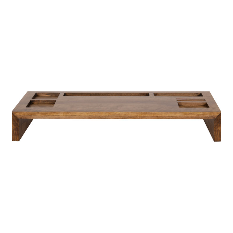Support pour écran Bourois, H 4 po x l 26 po x P 11 po, Brun rustique
