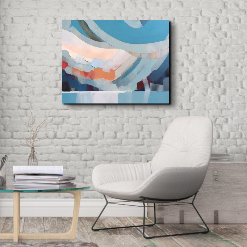 "Paysage 63" sur toile, H 26 po x l 32 po