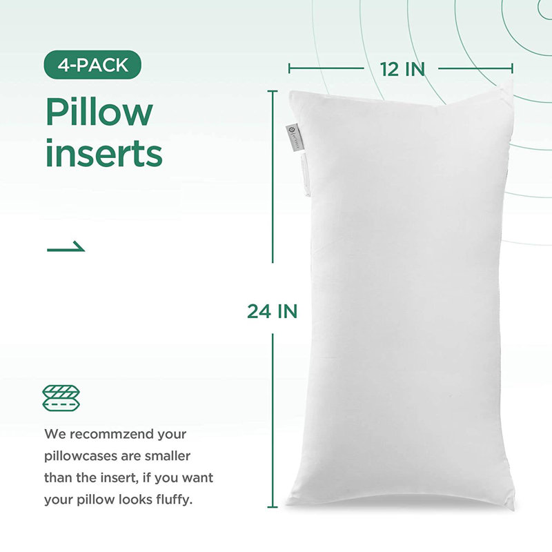 Insert de coussin, 12 po x 24 po