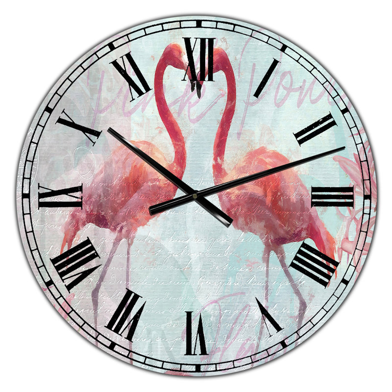 Très grande horloge murale Flamingo Power, Surdimensionné