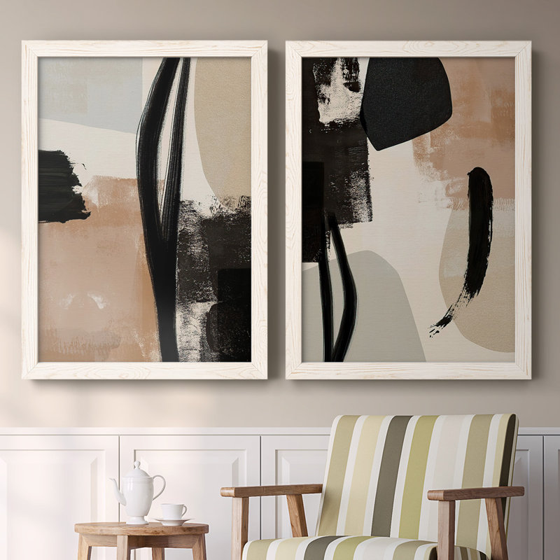 Arrangement sélectif - Toile encadrée de qualité supérieure - prête à être accrochée, Blanc, H 27,5 po x l 75 po x P 1,5 po
