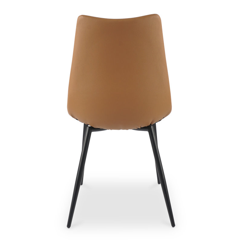 Finnigan Upholstered Dining Chair, Brown Faux Leather