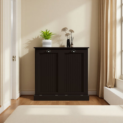 Armoire de trieur de linge inclinable à deux compartiments