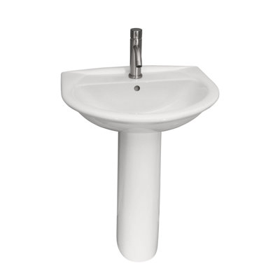 Barclay Karla White Vitreous China U-Shaped Bathroom Sink with Overflow
