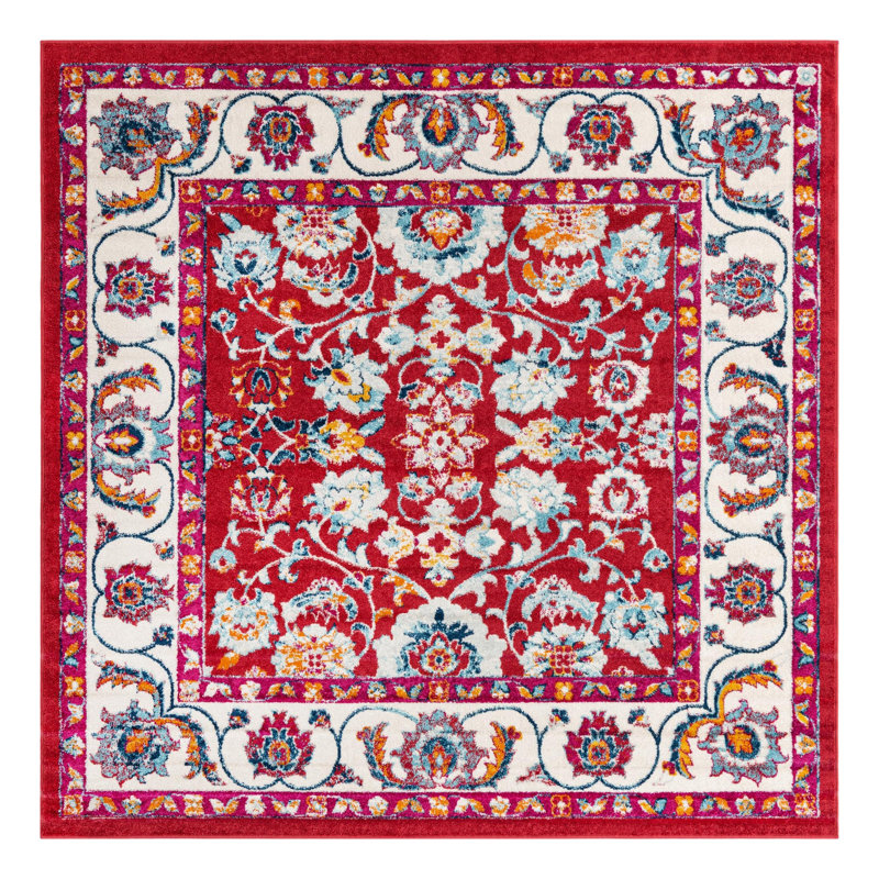 Arenas Floral Indoor Rug, Square 7'10"