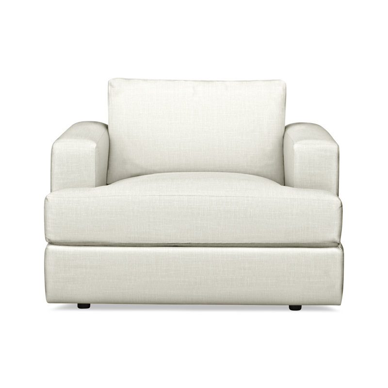 Chaise et demi rembourrée Cayden, Denim indigo classique