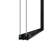 50-54" W × 72" H  Tempered Glass With Explosion Proof Film, Aluminum Frame Double Sliding Shower Door, "1/4 (6 Mm), Stainless Steel Handle, Matte Black-123210065