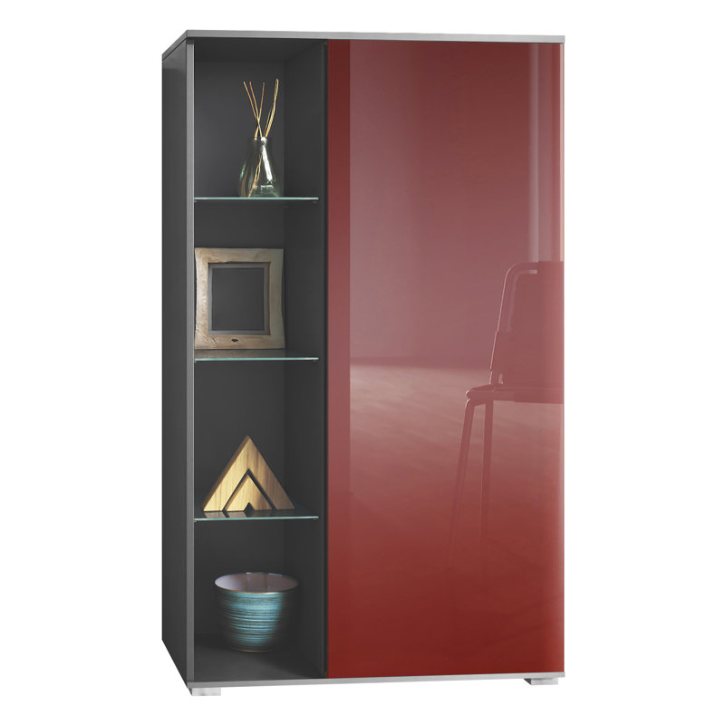 Shameerah Booth Display, Anthracite/Bordeaux