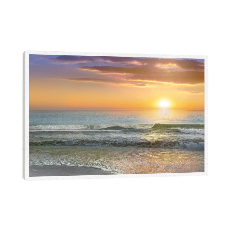 Dawn Rays - Print on Canvas, 66.04 cm H x 45.72 cm W, White Framed