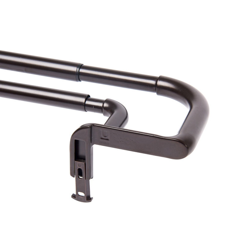 Tringle à rideaux double réglable 0,75 po, Bronze auburn, 48" - 88"