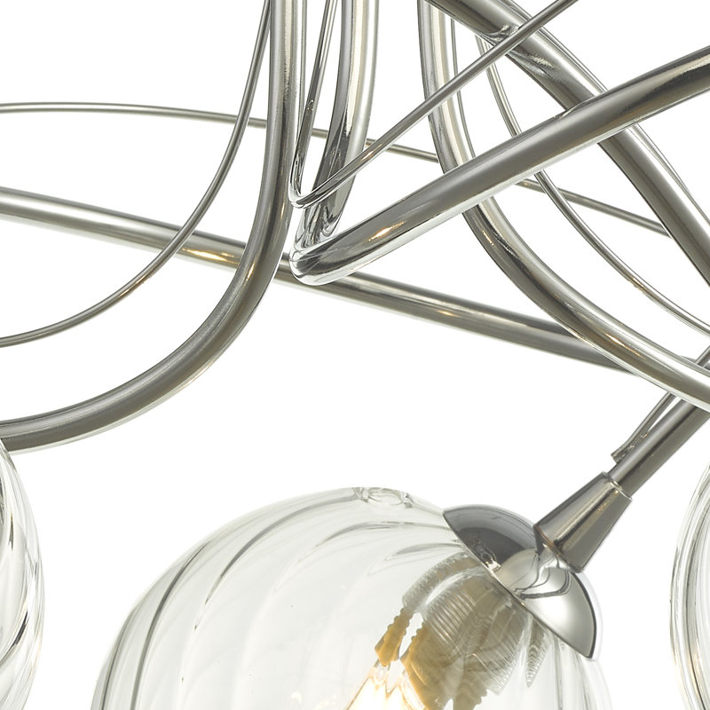 Hegland Glass Semi Flush Mount