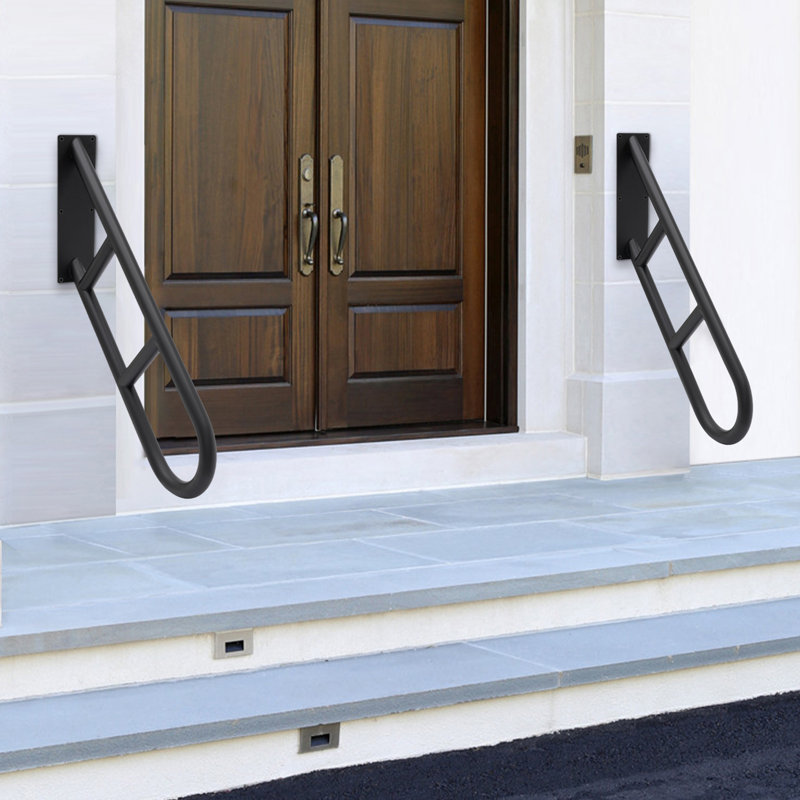 Rampes d'escalier murales 26 ", Noir mat
