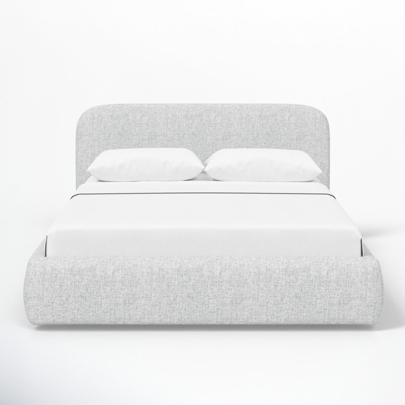 Lit plateforme 37 po Daphne, gris, Simple