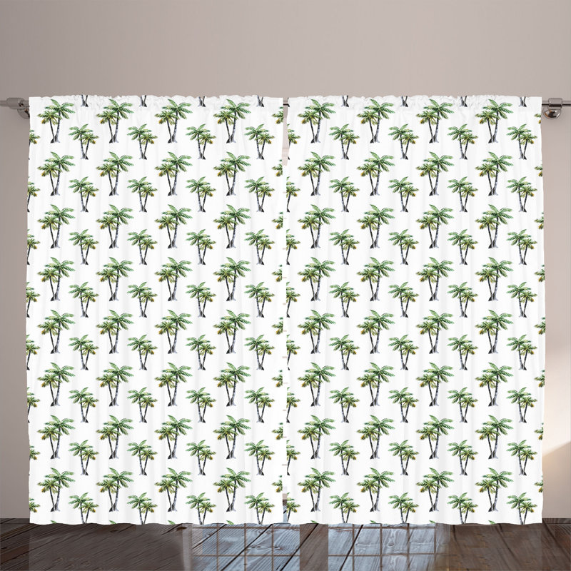 Polyester Semi Sheer Curtain/Drape Pair