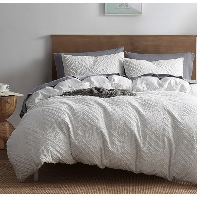 Soft All-Season Duvet Cover Set with Comforter Insert and Shams