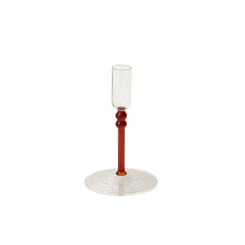 Bougeoir de table en verre Wyland, H 6 po x l 3,5 po x P 3,5 po