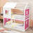 Frame House Bed With Tent And Ladder-477862981-477862976
