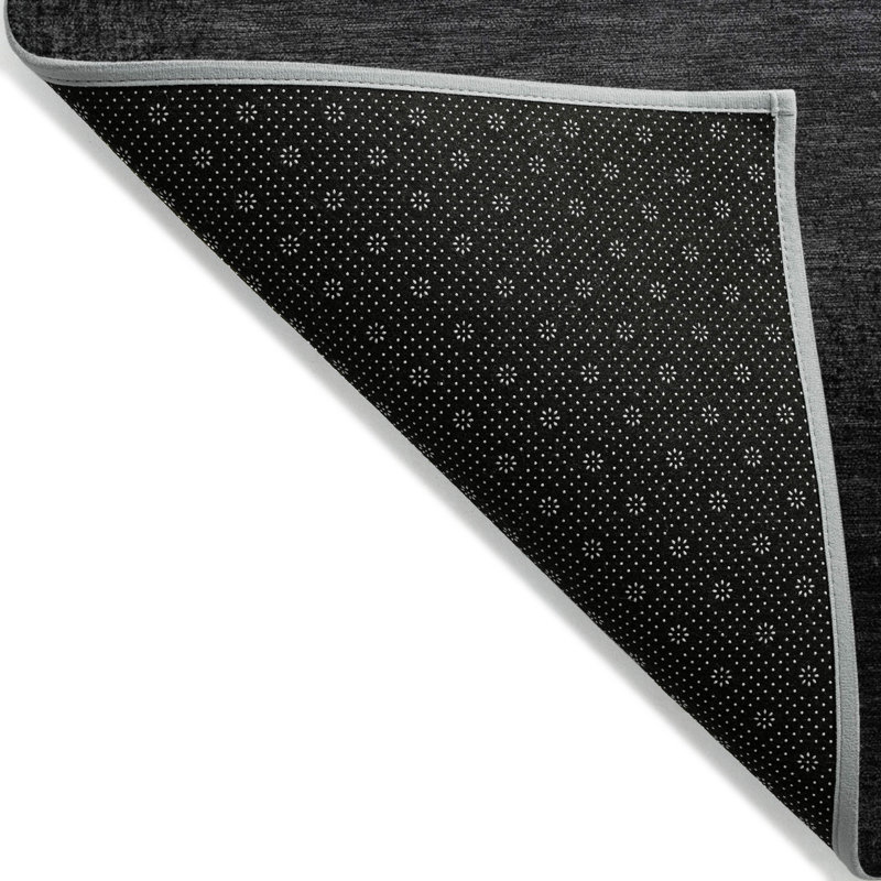 Tapis rond 8 po gris et argent