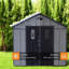 Spacious Sheds with Storage, 8x6 Resin Steel Modern Backyard Shed-137329458