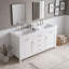 Meuble-lavabo double avec tiroirs et tablette réglable