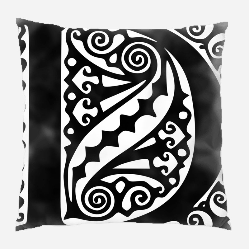 Alphabet Microsuede Reversible Throw Pillow