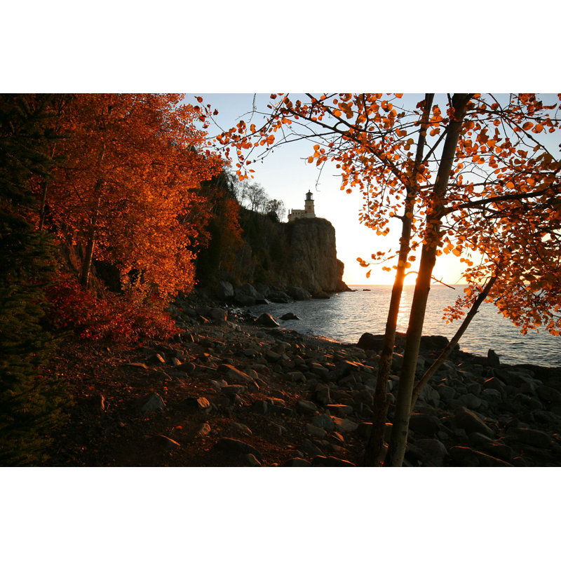 Phare de Split Rock - photographie sur toile tendue, H 8 po x l 12 po