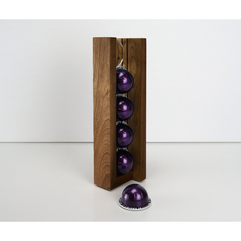 Support capsules de café en bois, Nespresso Vertuo