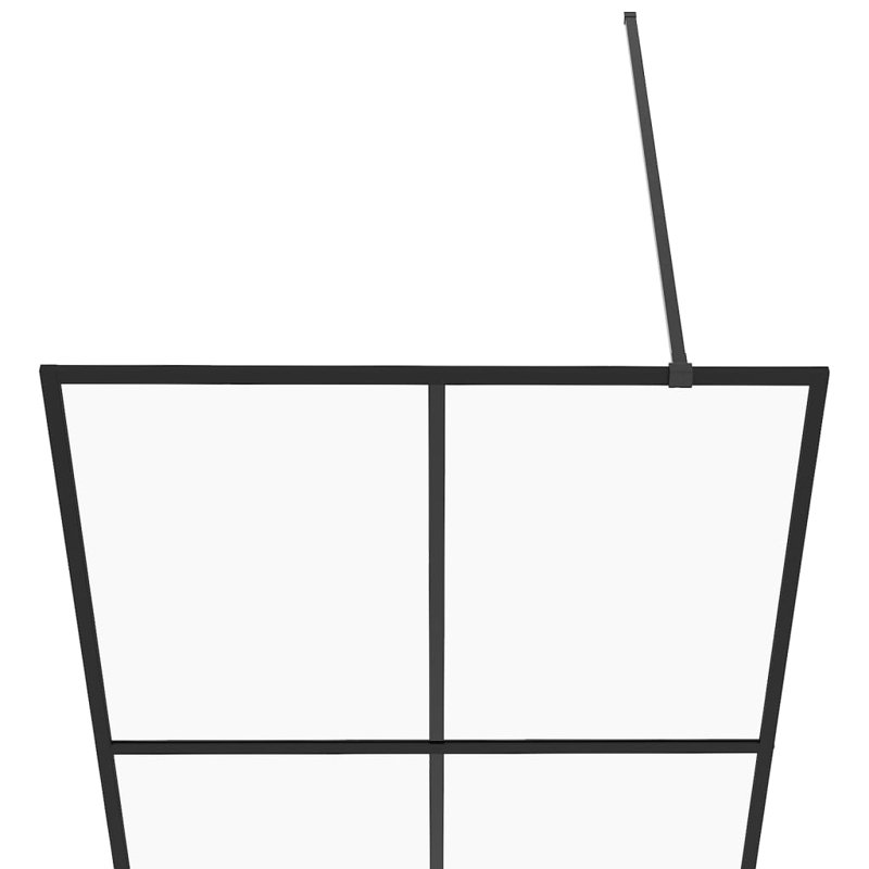 Deakyneville Slab Semi-Frameless Shower Door with Clear Glass, 76.77cm H x 39.37cm W