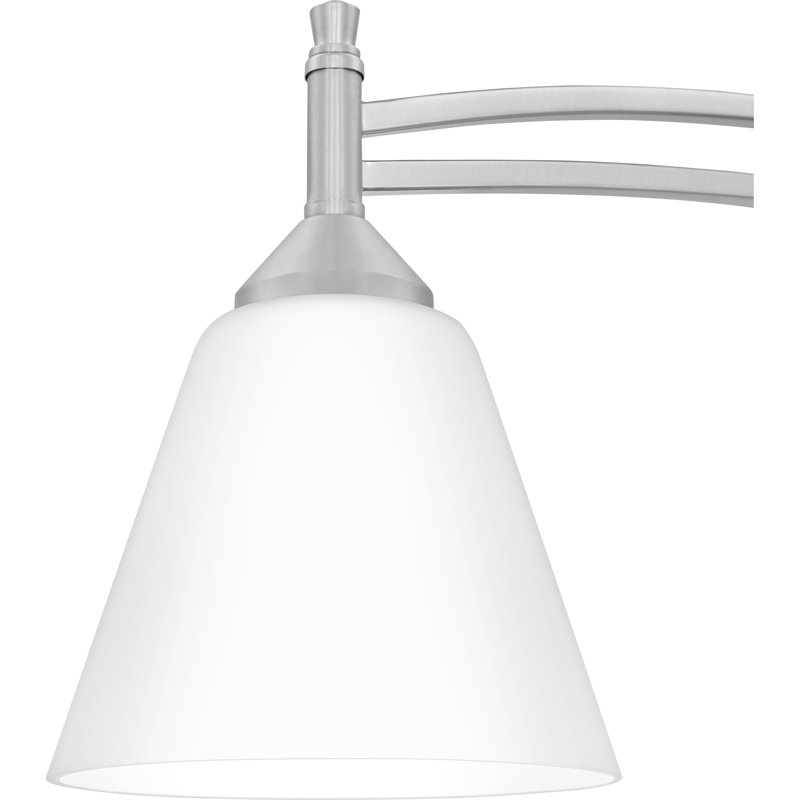 Luminaire suspendu linéaire à 3 lumières pour îlot de cuisine Camryn, Nickel brossé