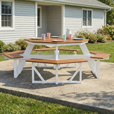 Outdoor Poly 48" Octagon Picnic Table