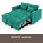 54,33 po Canapé-lit pliable polyvalent en 3 longueurs, canapé-lit moderne, canapé-lit en velours, dossier réglable-1654773930