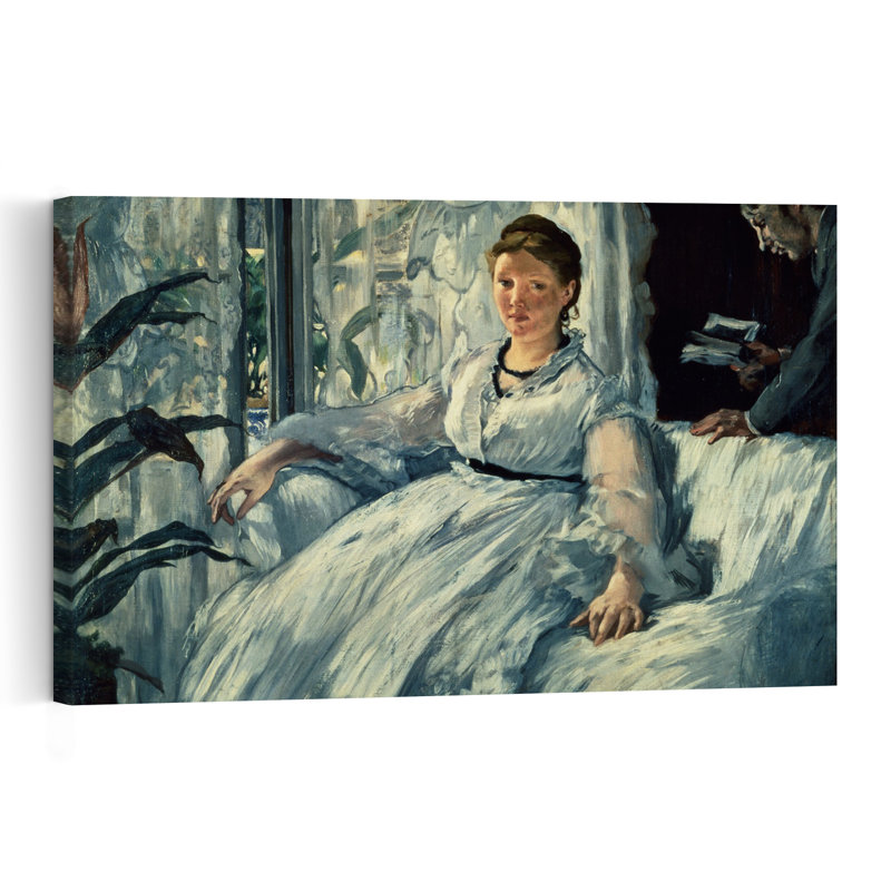Impression d'art mural représentant un portrait impressionniste contemporain abstrait de Reading, 1865, H 12 po x l 18 po