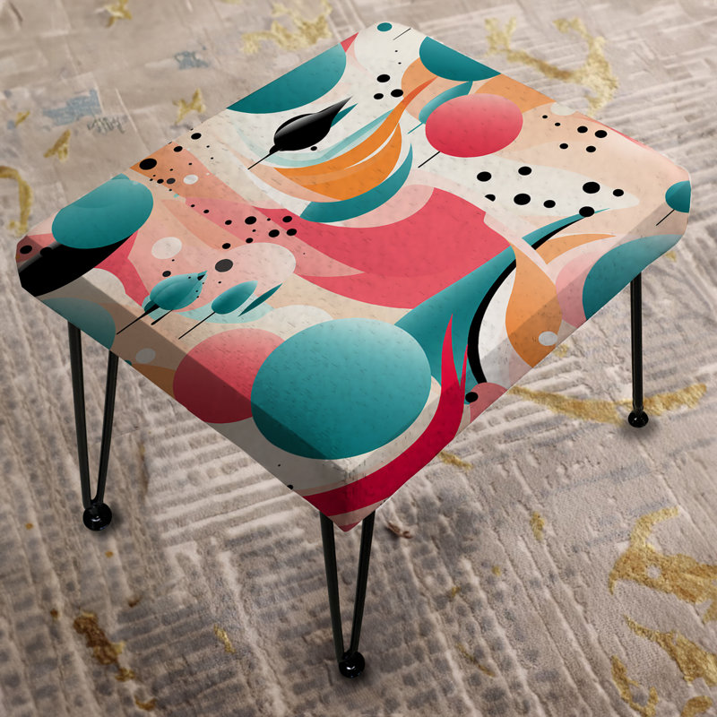 Poupart Bubblegum Mirage - Repose-pieds rectangulaire géométrique