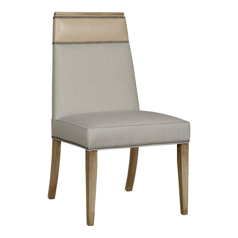 Michael Weiss Phelps Stocked Dining Side Chair, Marcus Linen/Remmy Beige, Silverthorne, Yes