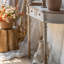 Console rectangulaire en bois massif blanc