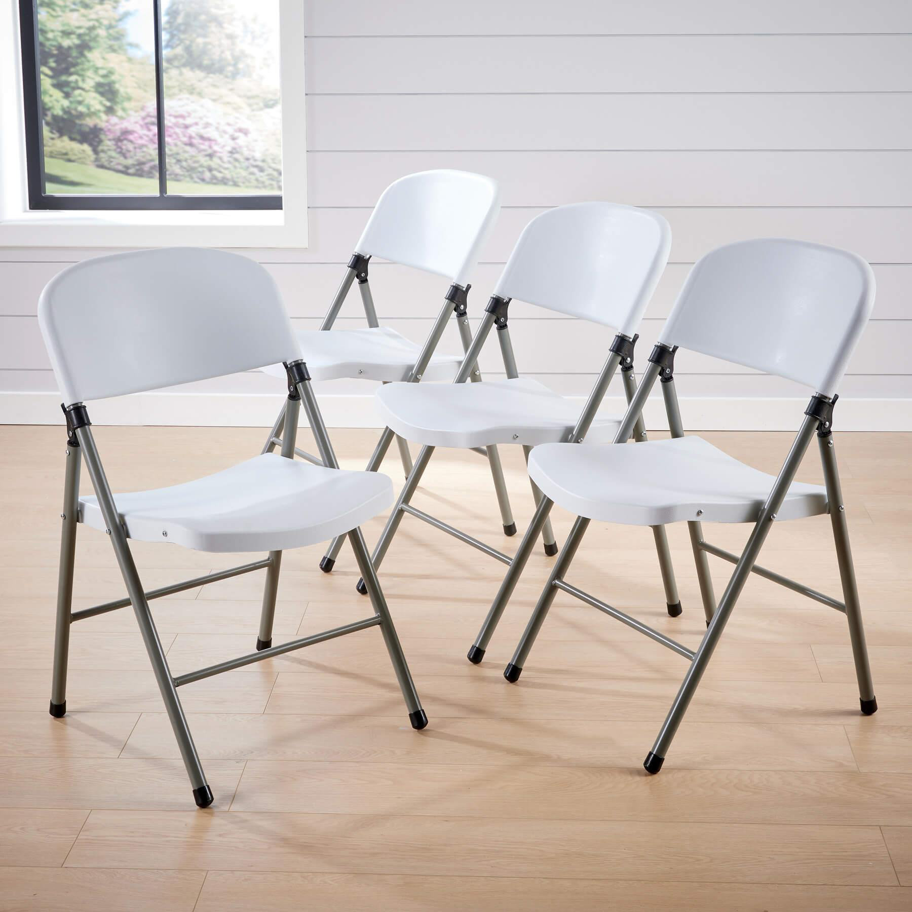 Amberella Plastic Resin Stackable Folding Chair Folding Chair Set
