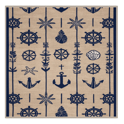 Washable Beach House Classic Coastal Area Rug