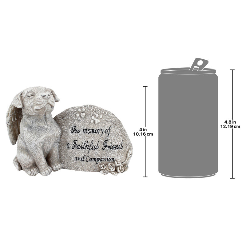 Statue chien commémoratif pour toujours dans nos cœurs