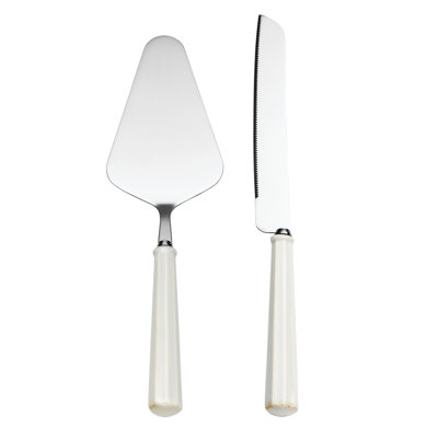 French Perle Scallop 2-Piece Dessert Set