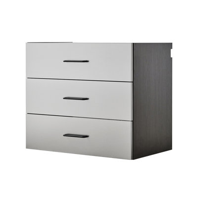 Armoire de rangement murale en métal avec tiroirs, 32 po L 28 po x 20 po, gris métallique, eau et chaleur, matériau de la bordure, rangement, qualité supérieure