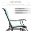 Chaise berçante d'extérieur en métal-1407237250
