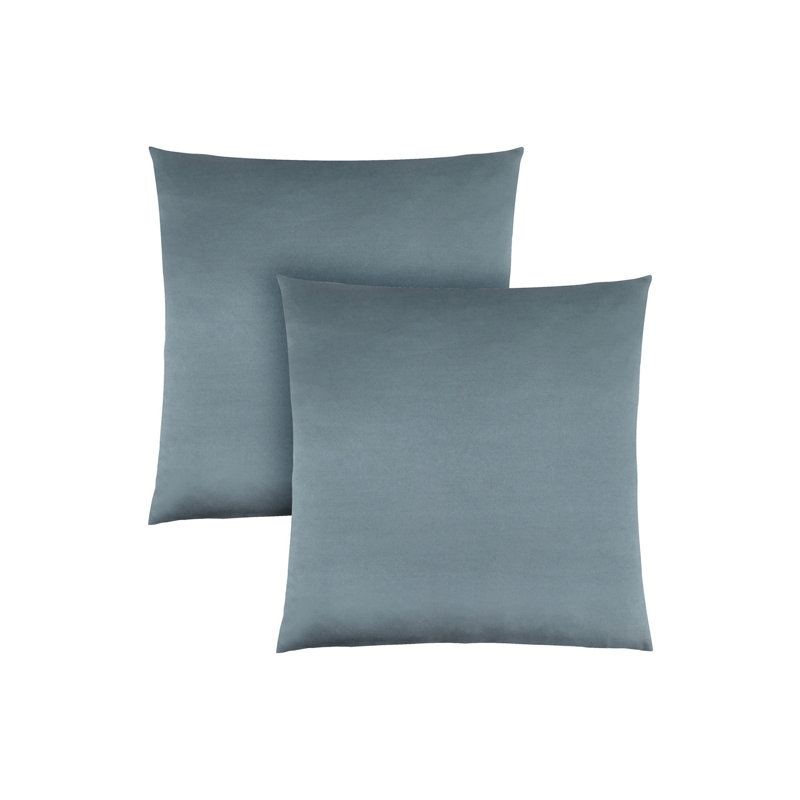 Omy Throw Pillow 18 Inch Set of 2, Faux Satin Removable Cover, Blue
