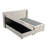 Beige Chenille Bed w/Storage (Mattress Included)