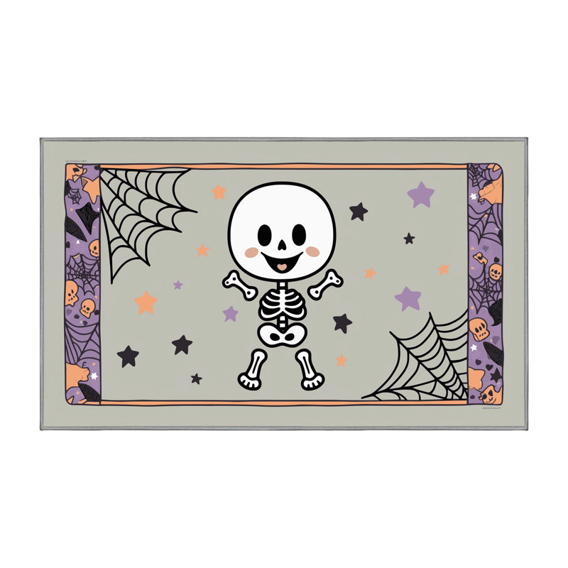 Tapis de vacances d'Halloween The Holiday Aisle®, Rectangle 5 pi x 7 pi