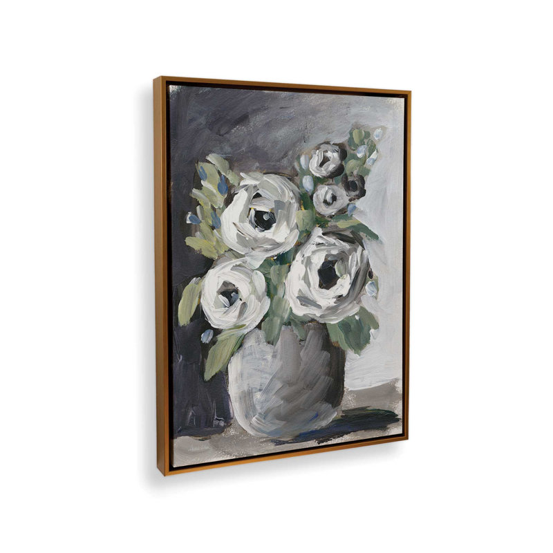 «Contraste Neutrals» par Amanda Hilburn, reproduction d'art, L 12 po x H 16 po, Or, Toile avec cadre