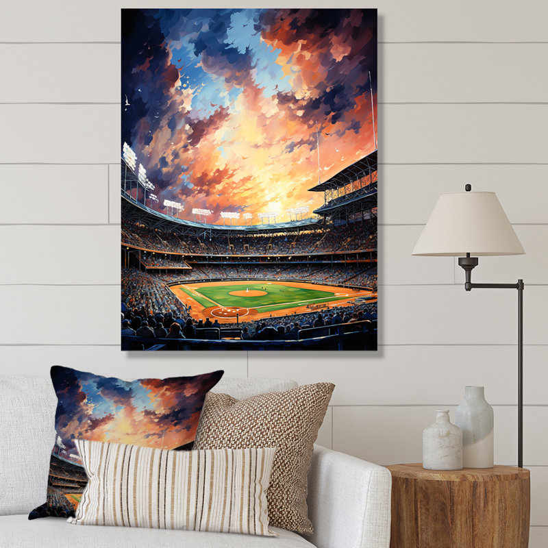 Décoration murale Stadium In Spotlight II - paysages urbains, H 40 po x l 30 po x P 1,5 po, Toile tendue