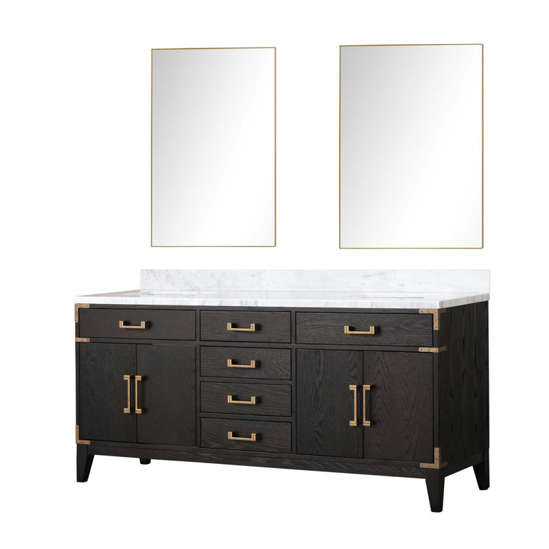 Meuble-lavabo double avec miroirs